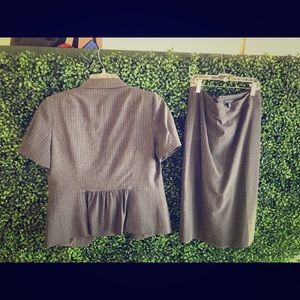 Banana Republic lined suit, gray/charcoal